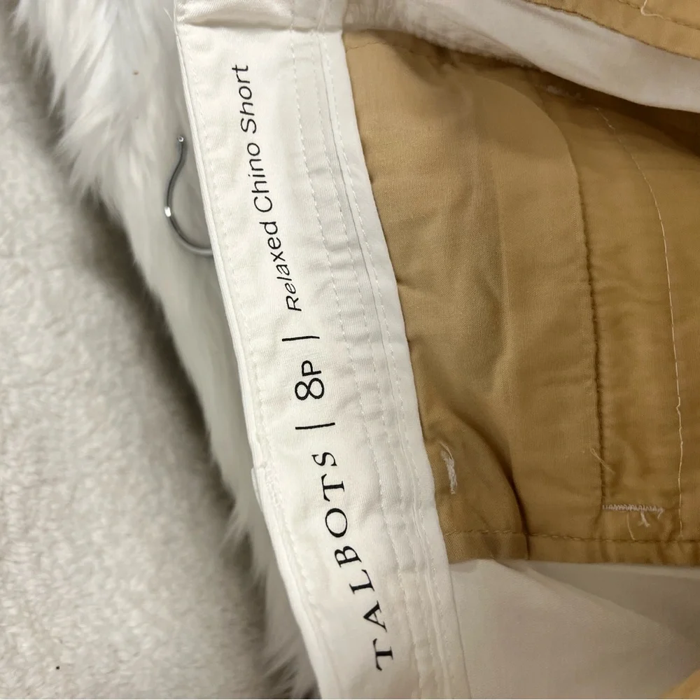 Talbots White Bermuda Shorts Tailored Cotton Blend - Picture 6 of 7